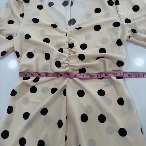 a new day Beige and Black Polka Dot High Low Dress - Picture 3 of 7